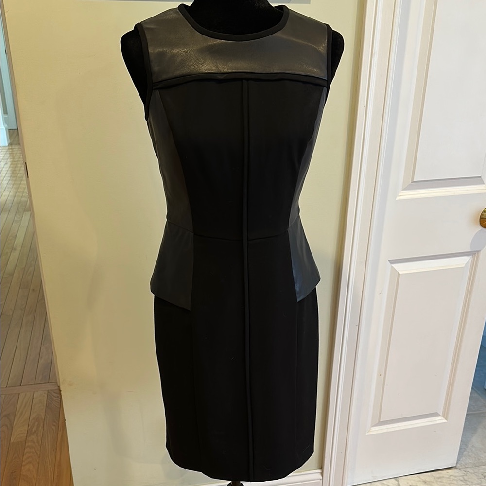 Calvin Klein Black Sleeveless Sheath Midi Dress